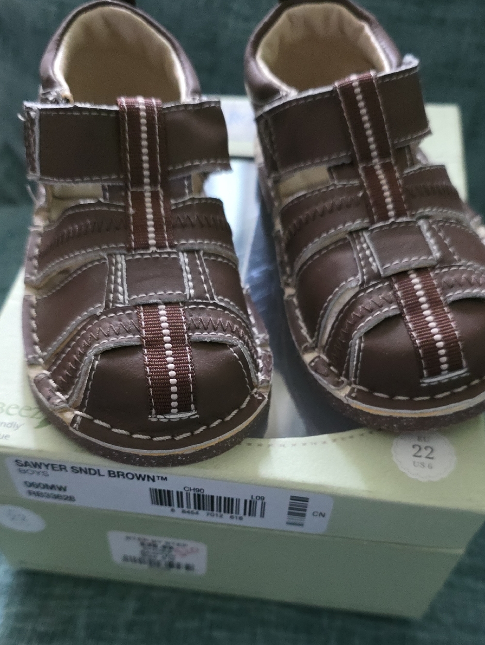 Robeez Sawyer Brown Kids Fisherman Sandals